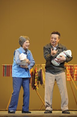 Çin suzhou burlesque tiyatro oyuncuları