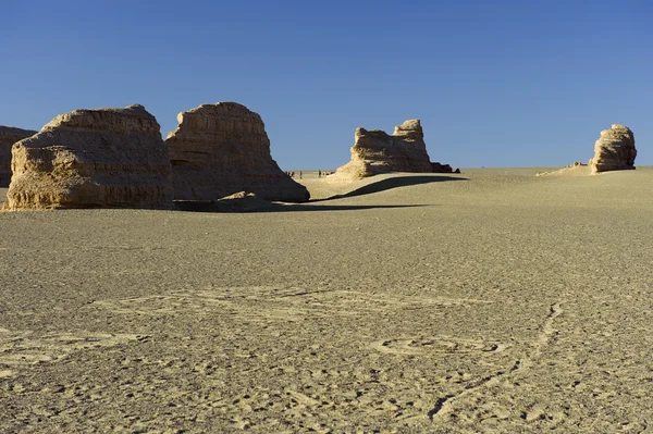 Unique yadan earth surface in the Gobi Desert in Dunhuang,China — Stock Photo, Image