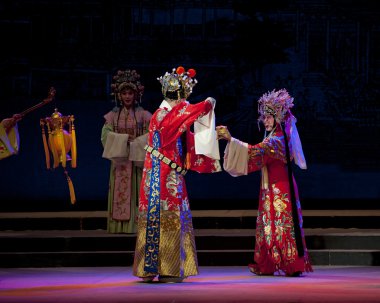 Çince Geleneksel opera oyuncuları tiyatro kostüm