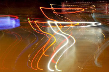 soyut renkli ufuk eğrisi