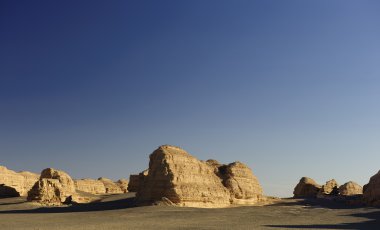 benzersiz yadan Dünya yüzeyinde gobi Çölü dunhuang, Çin'in