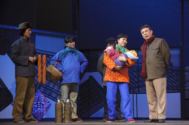 Çin suzhou burlesque tiyatro oyuncuları