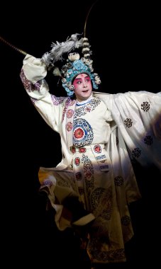 Çince Geleneksel opera aktör tiyatro kostüm 