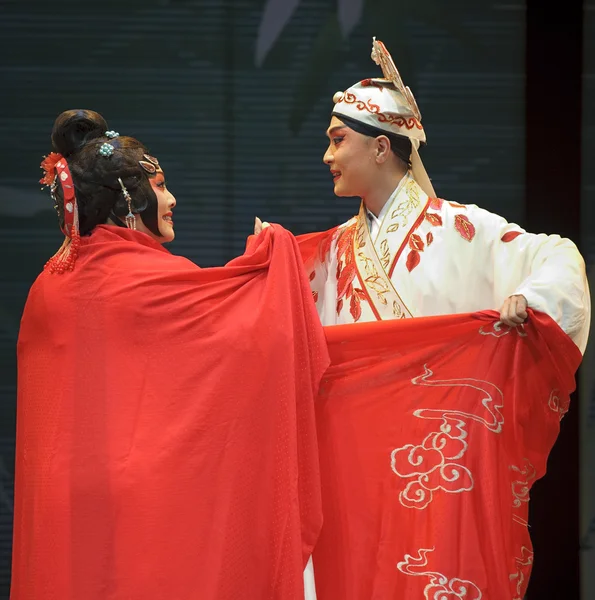 Pretty chinese traditional opera actress with theatrical costume — Stock Photo, Image