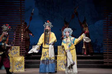 Çince Geleneksel opera oyuncuları tiyatro kostüm