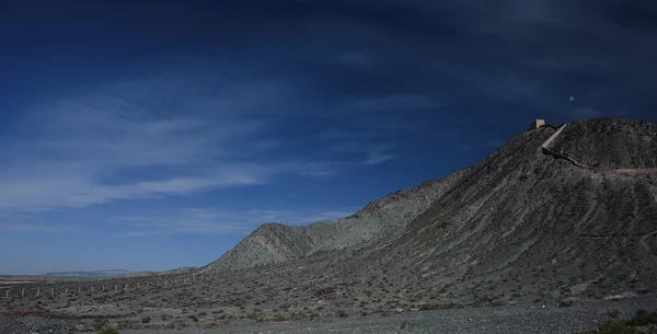 The Great Wall in the Gobi Desert — Stock Photo, Image