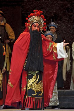 Çince Geleneksel opera aktör tiyatro kostüm 