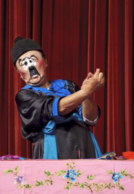 Çince Geleneksel opera aktör tiyatro kostüm 