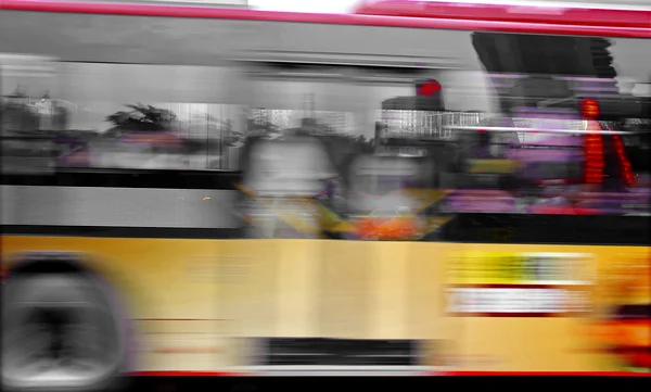 High speed and blurred bus trails — Stock Photo, Image