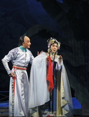 Çince Geleneksel opera aktör tiyatro kostüm 