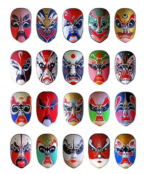 Collection of the best chinese traditional opera facial painting — Stock Photo, Image