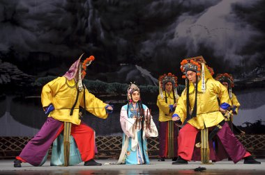 Çince Geleneksel opera aktör tiyatro kostüm