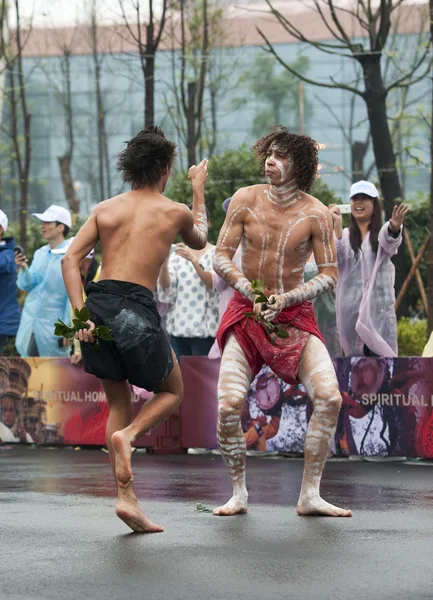 Australiska folk dansare — Stockfoto