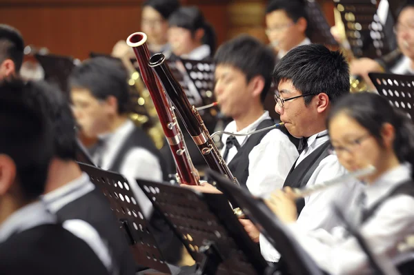 Bassoon boy — Stock Photo, Image