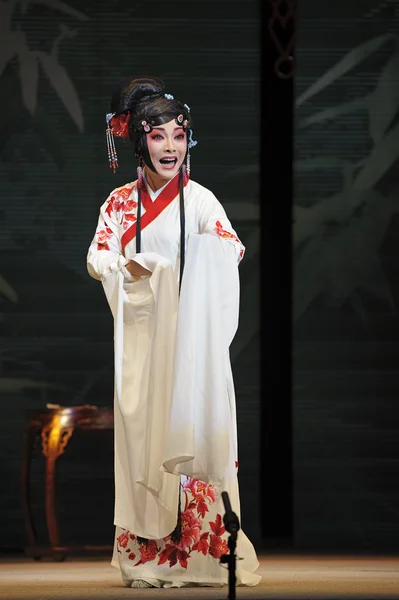 Pretty chinese traditional opera actress with theatrical costume — Stock Photo, Image