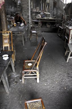 Çin'in eski çayevinde