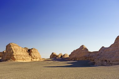 benzersiz yadan Dünya yüzeyinde gobi Çölü dunhuang, Çin'in