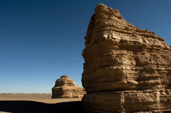 Suprafața unică a pământului yadan în deșertul Gobi din Dunhuang, China — Fotografie, imagine de stoc