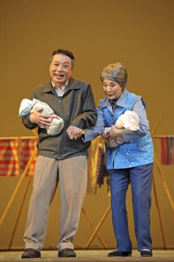 Çin suzhou burlesque tiyatro sanatçısı