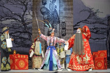 Çince Geleneksel opera oyuncuları tiyatro kostüm