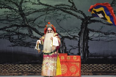 Çince Geleneksel opera aktör tiyatro kostüm 