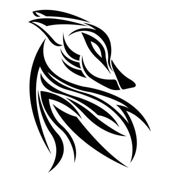 Волк Рисуется Различными Черными Линиями Кельтском Стиле Дизайн Подходит Логотипа — стоковый вектор