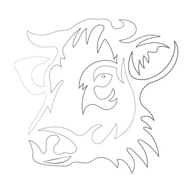 Siyah boğa, minimalizm tarzında. Dövmeler, minimalizm, dekorasyon, resimler, web sitesi tasarımları, inek logosu, baskılar, hayvan baskıları, kalıplar, simgeler için uygun tasarım. İzole vektör