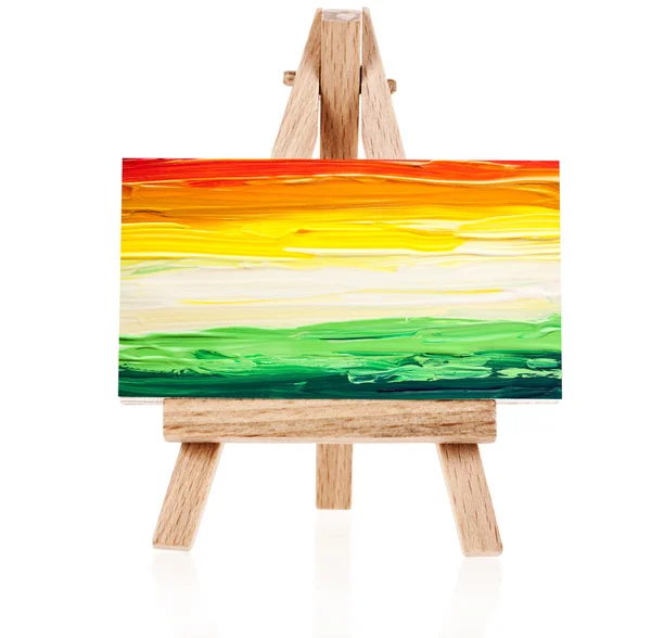 Small easel with blank canvas — Stock Photo, Image