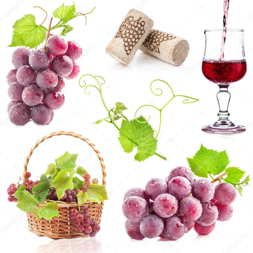 Collection of red grapes
