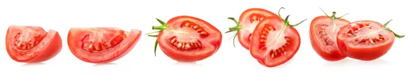 Tomatskivor Isolerade Vit Bakgrund — Stockfoto