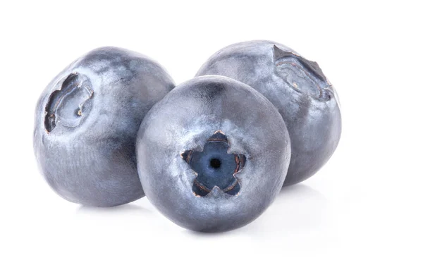 Blueberries Εντελώς Στο Επίκεντρο Μετά Στοίβαξη Των Εικόνων Που Απομονώνονται — Φωτογραφία Αρχείου