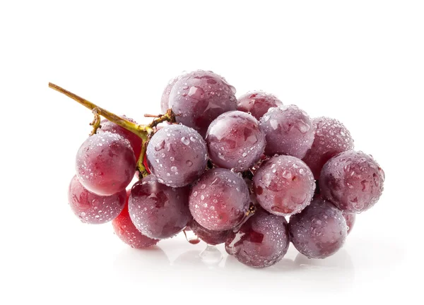 Vörös szőlő izolált fehér — Stock Fotó