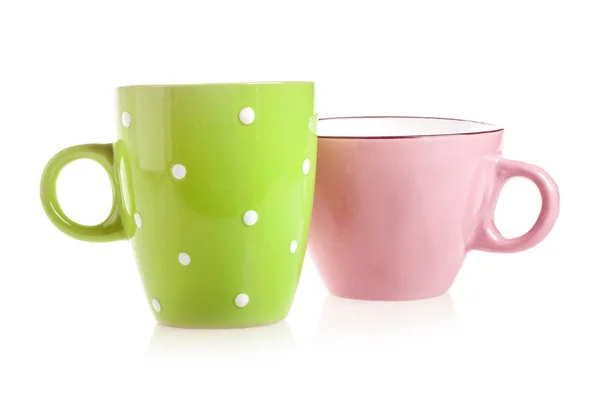 Grüne und rosa Kaffeetasse — Stockfoto