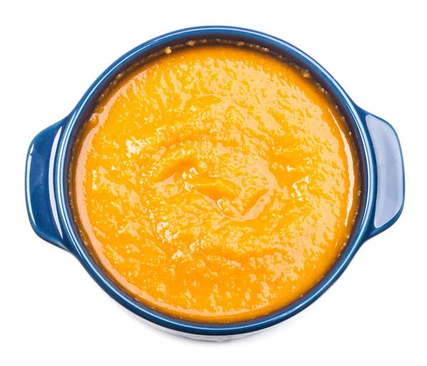 Суп из сквоша в миске — стоковое фото
