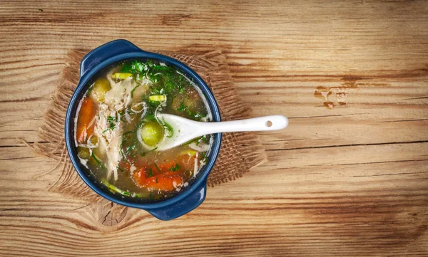 Chicken soup with vegetables — Stock Image Chicken soup with vegetables Stock Image