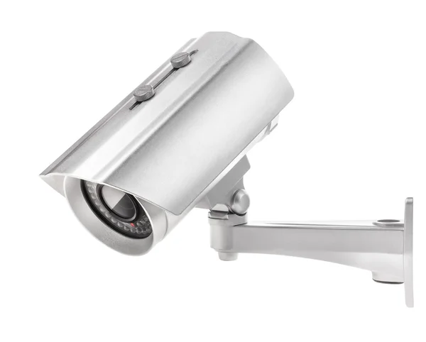 Überwachungskamera isoliert auf weiß (mit Clipping-Pfaden)) — Stockfoto