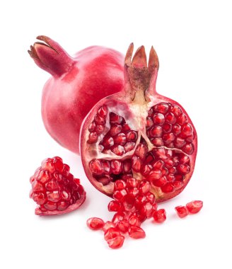 Red pomegranate fruits clipart