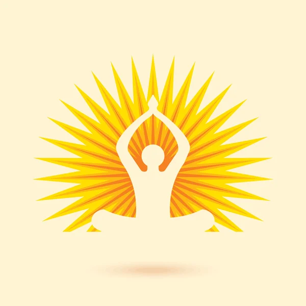 Élément de conception de yoga — Image vectorielle