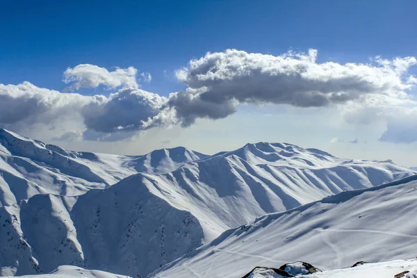 Winterseizoen Gulmarg Een Stad Een Heuvel Station Een Populaire Toeristische — Stockfoto