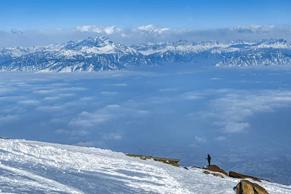 Gulmarg Kashmir India Січня 2021 Сніг Покриває Гімалайські Гірські Вершини — стокове фото