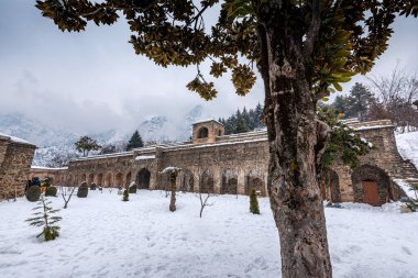 Kış mevsiminde Pari Mahal 'in güzel manzarası, Srinagar, kaşmir, Hindistan