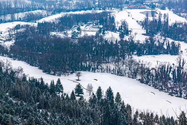 Ett Vackert Landskap Srinagars Dal Utsikt Från Pari Mahal Srinagar Stockfoto