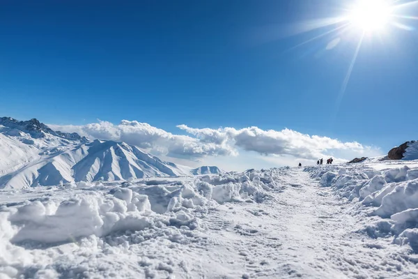 Stagione Invernale Gulmarg Una Città Una Stazione Collinare Una Popolare — Foto Stock