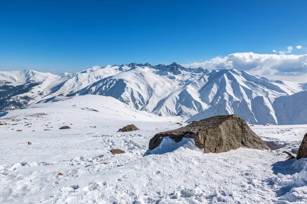 Winter Season Gulmarg Town Hill Station Popular Tourist Skiing Destination — Stock Photo, Image