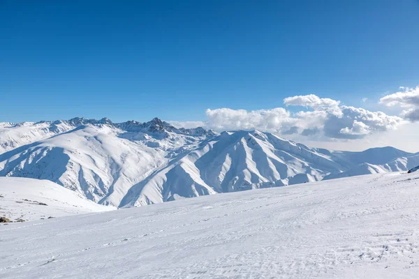 Winter Season Gulmarg Town Hill Station Popular Tourist Skiing Destination — Stock Photo, Image