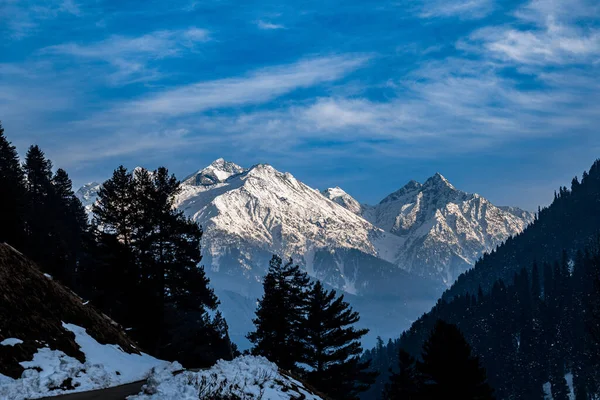 Vinterscenen Aru Valley Nära Pahalgam Kashmir Indien — Stockfoto