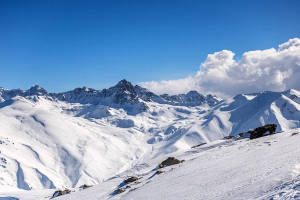 Winterseizoen Gulmarg Een Stad Een Heuvel Station Een Populaire Toeristische Stockfoto