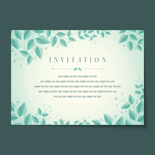 Beautiful vintage invitation cards — Stock Vector