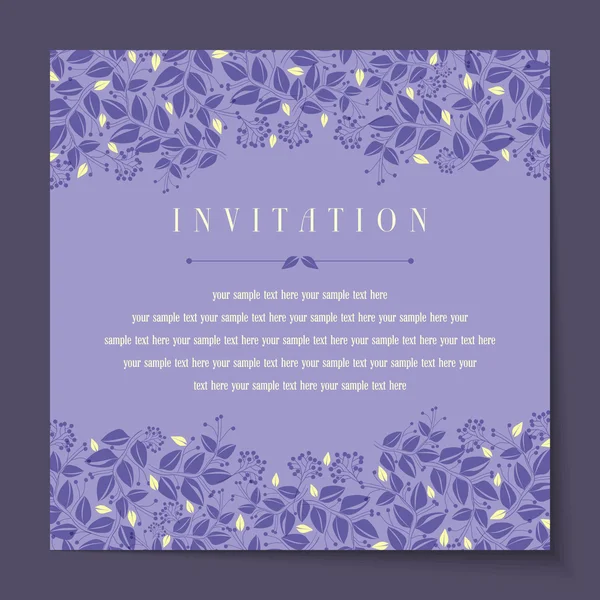 Beautiful vintage invitation cards — Stock Vector