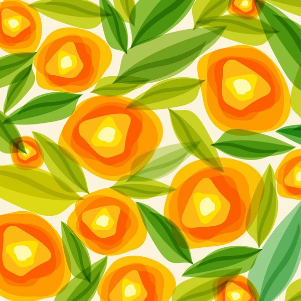 Patrón floral con flores de colores — Vector de stock